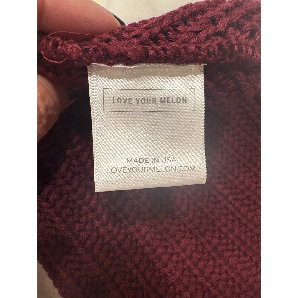 Love Your Melon Cuffed Knit Hat - Maroon - Picture 5 of 6